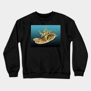 Alien Sci fi Scary Creature lying on back Crewneck Sweatshirt